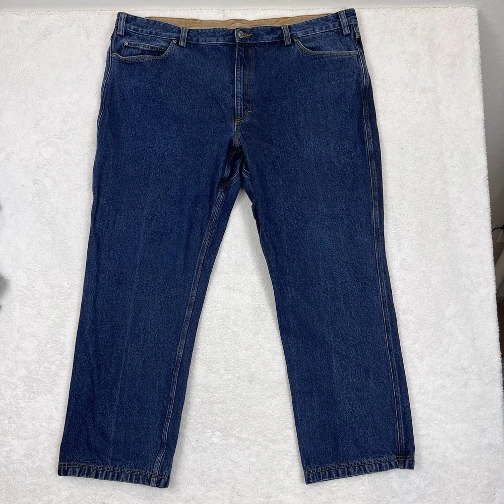 Duluth Trading Co Ballroom Jeans Men's Size 48x32 Blue Denim Straight‎ Leg